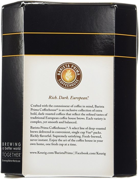 Barista Prima Italian Roast Coffee Keurig Vue Portion Pack, 24 count N3