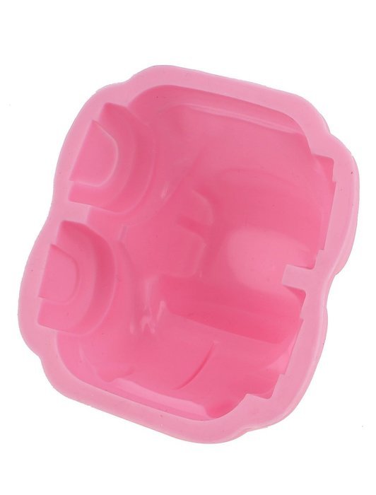 uxcell Car Shape Silicone Ice Cube Pudding Cookie Jelly Cake Mold Mould Pink N3