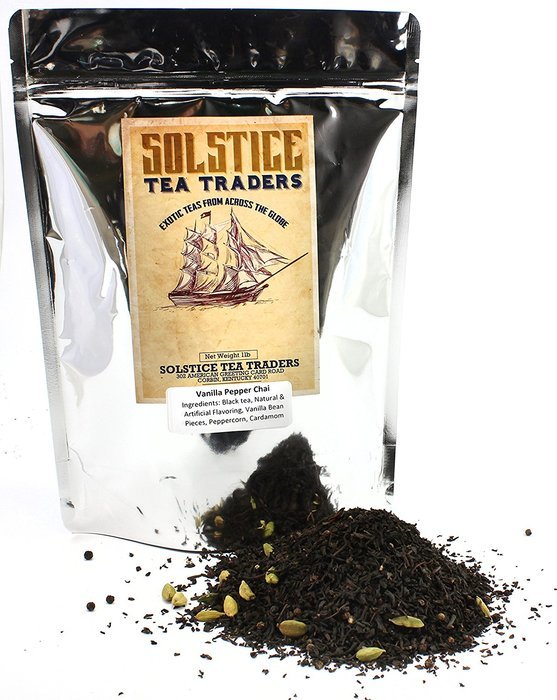 Vanilla Chai Tea, Loose Leaf Peppered Vanilla Chai W/ Real Ground Vanilla, 16oz Bag Makes 170+ Cups N2