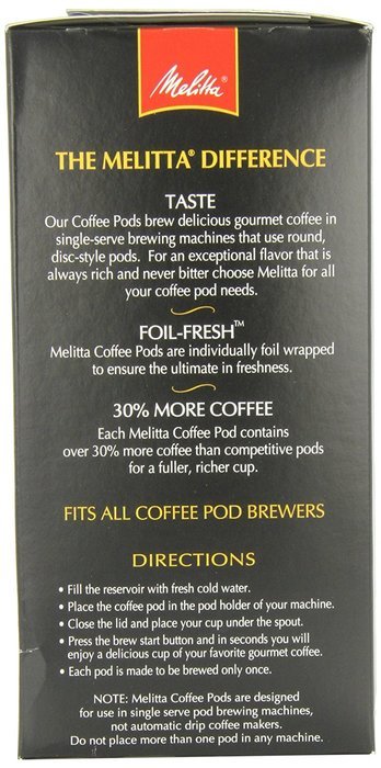 Melitta Coffee Pods, Buzzworthy, Dark Roast, 18-Count (Pack of 4) N20