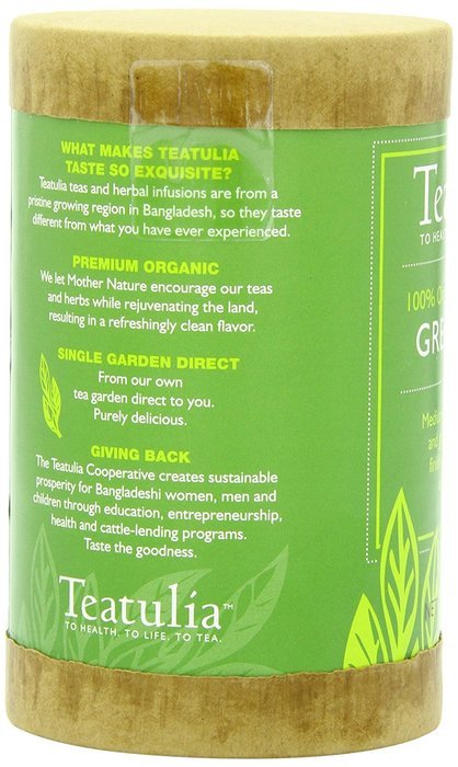 Teatulia Organic Green Tea, 16 Ct, Eco-Canister N9