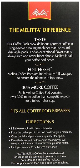 Melitta Coffee Pods, Buzzworthy, Dark Roast, 18-Count (Pack of 4) N24