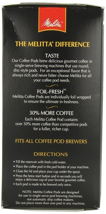 Melitta Coffee Pods, Buzzworthy, Dark Roast, 18-Count (Pack of 4) N29
