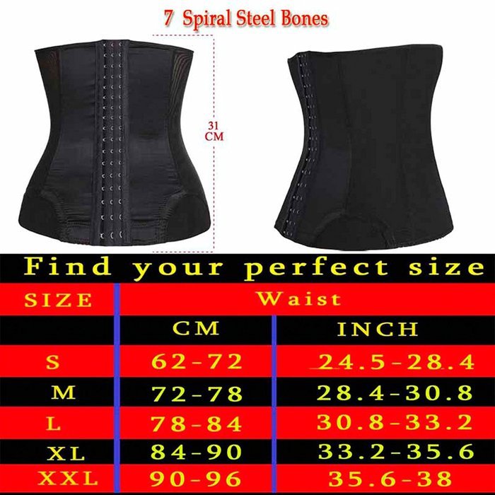 Ursexyly Slimming Shaper, Waist Trainer for Weight Loss Party Star 7 Steel Bones N9