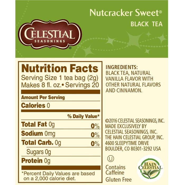 Celestial Seasonings Nutcracker Sweet Black Tea, 20 Count