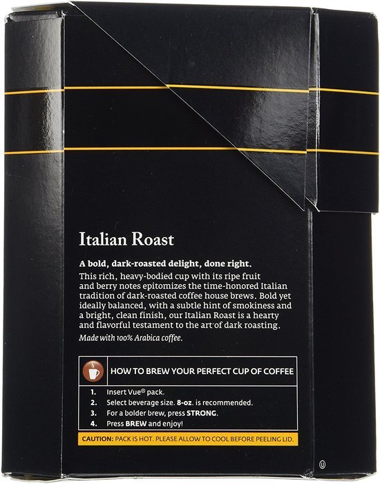 Barista Prima Italian Roast Coffee Keurig Vue Portion Pack, 24 count N6