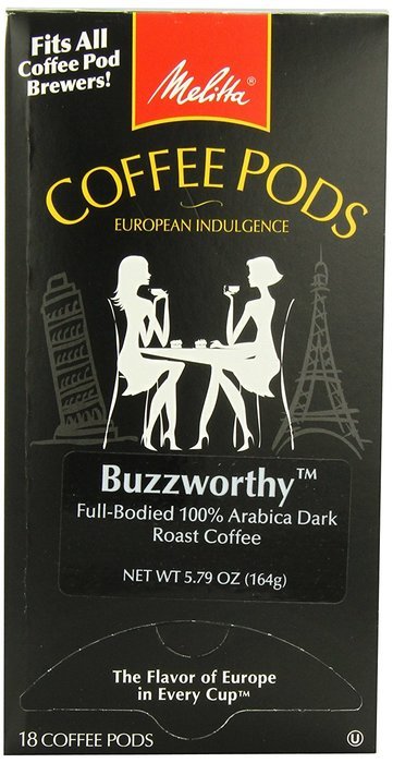 Melitta Coffee Pods, Buzzworthy, Dark Roast, 18-Count (Pack of 4) N36