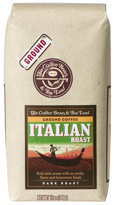 The Coffee Bean & Tea Leaf Hand-Roasted Italian Roast Ground Coffee, 12 oz Bag