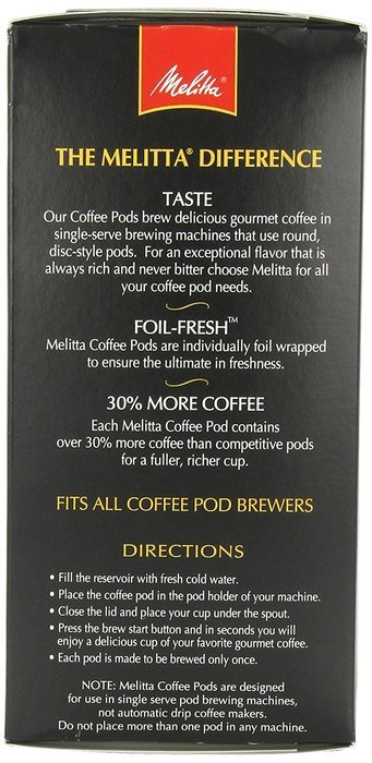 Melitta Coffee Pods, Buzzworthy, Dark Roast, 18-Count (Pack of 4) N41