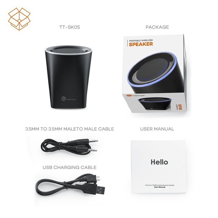TaoTronics Wireless Speaker Bluetooth Speaker Portable Speaker -Upgraded version (Bluetooth 4.0, High Fidelity... N6