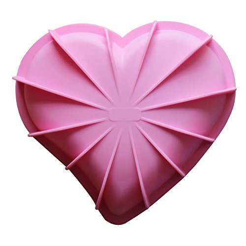 Heart Silicone Cake Mold Pan 7.8"x7.5"x2" Color At Random