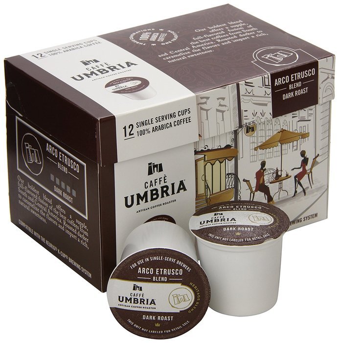 Caffe Umbria Single Serving Coffee Cups, Arco Etrusco Blend, 12 Count N3