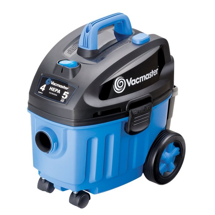 Vacmaster 4 Gallon, 5 Peak HP with 2-Stage Industrial Motor Wet/Dry Floor Vacuum, VF408 N5