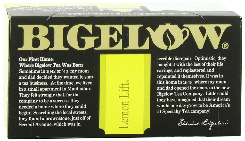 Bigelow Lemon Lift Tea, 20-Count Boxes (Pack of 6)