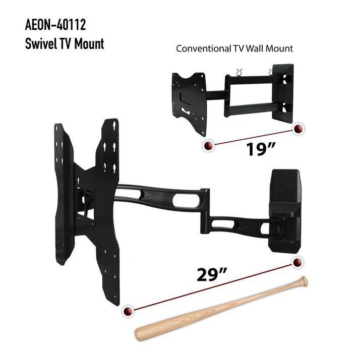 Aeon Stands and Mounts Full Motion Wall Mount with 29-Inch Extension for 32 to 65-Inch TV N2