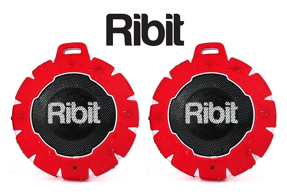 Ribit&trade; Red Waterproof Bluetooth Speakers - IPX7 Outdoor Wireless Speakers - Best Bluetooth Speakers for Pool and... N3
