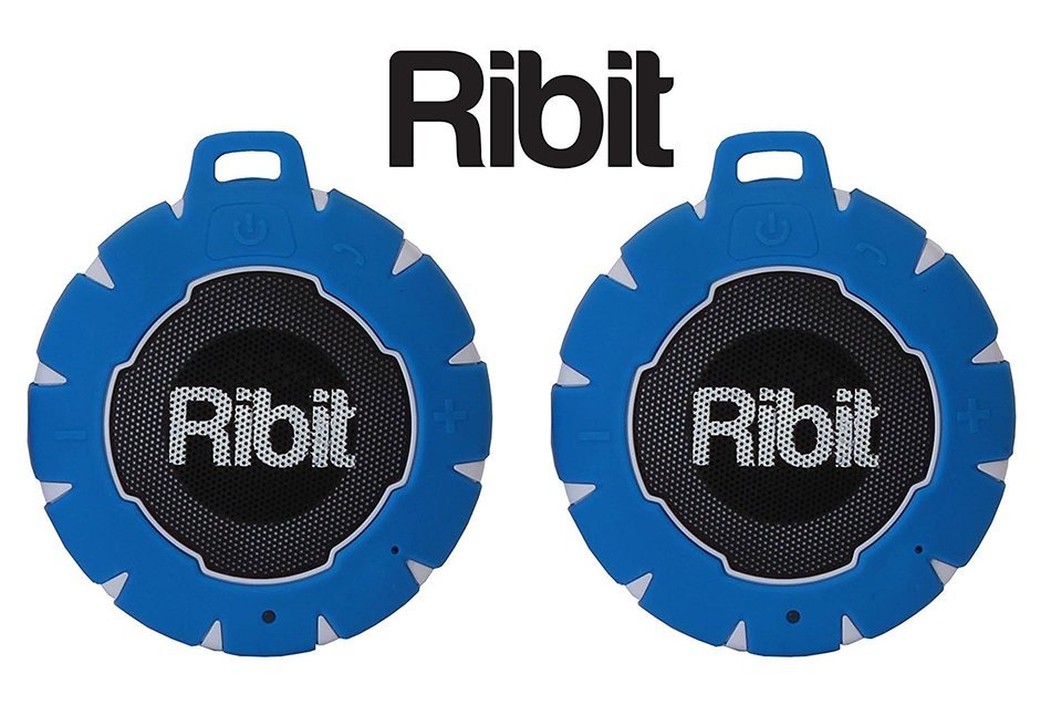 Ribit&trade; Red Waterproof Bluetooth Speakers - IPX7 Outdoor Wireless Speakers - Best Bluetooth Speakers for Pool and... N4