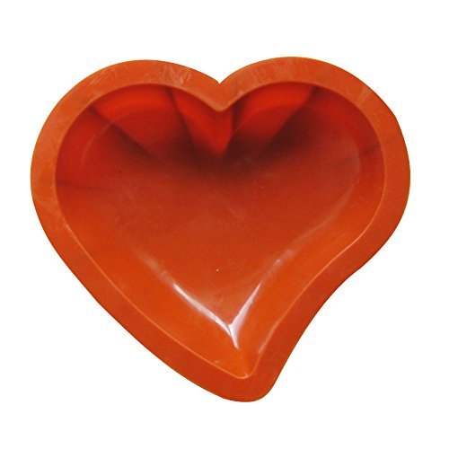 Heart Silicone Cake Mold Pan 7.8"x7.5"x2" Color At Random N2