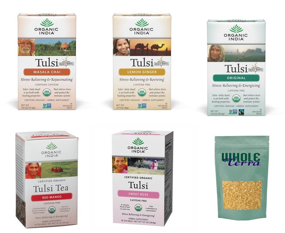 Organic India Tulsi Tea Best Sellers 5 Flavor Variety Pack (Pack of 5)