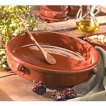 La Tienda Terra Cotta Cazuela Dish (15 Inch, 192 Oz/ 24 Cup Capacity)
