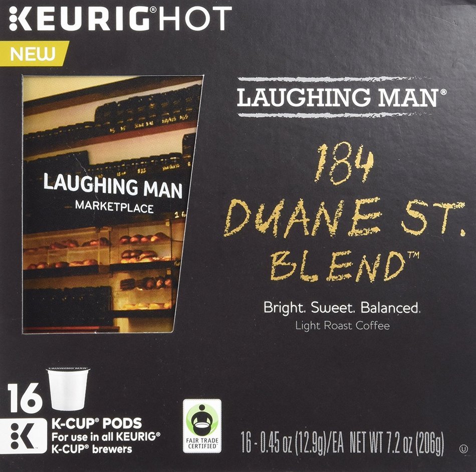 Laughing Man 184 Duane St. Blend Coffee Keurig K-Cups, 16 Count