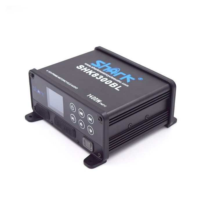 Shkc8300-Bl 1400 W all waterproof motorcycle atv marine audio system lcd display Black N2