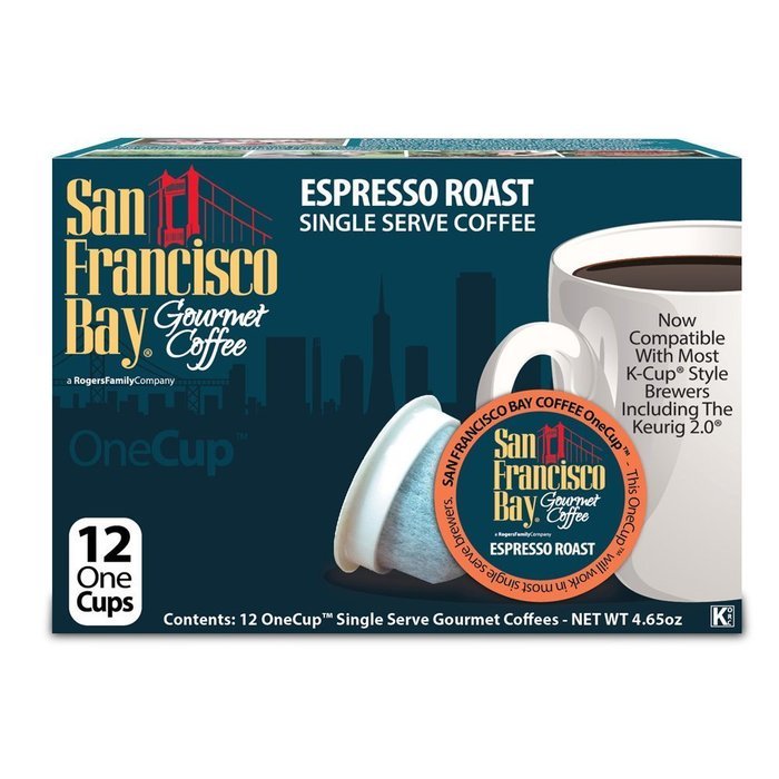 SAN FRANCISCO BAY ESPRESSO ROAST 24 ONE CUPS for Keurig K-Cup Brewers N2