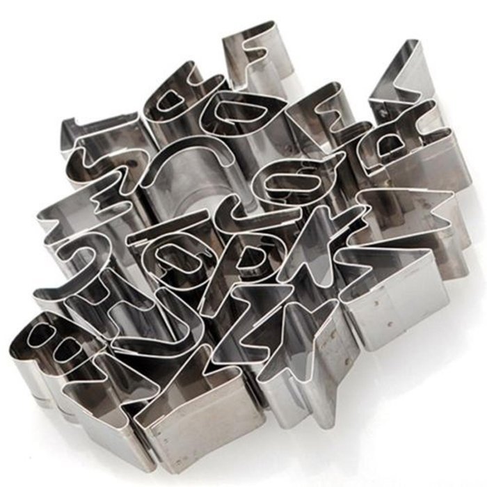 Cake & Cookie Cutters 26PCS A-Z English Letters Stainless Steel Cake Cookies Cutter Mold Set N3