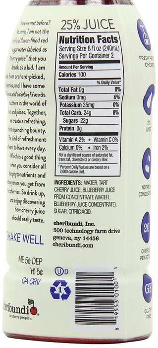 Cheribundi Tart Cherry Relax, 8 Ounce (Pack of 12) N28
