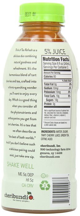 Cheribundi Tart Cherry Relax, 8 Ounce (Pack of 12) N30