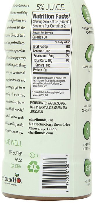 Cheribundi Tart Cherry Relax, 8 Ounce (Pack of 12) N31