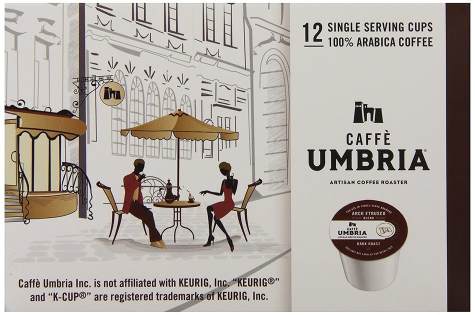 Caffe Umbria Single Serving Coffee Cups, Arco Etrusco Blend, 12 Count N7