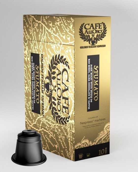 Caf&eacute; AllOro Ultra Premium Italian Espresso & Lungo Coffee Nespresso Compatible Variety Pack Capsules, Golden Italian... N9