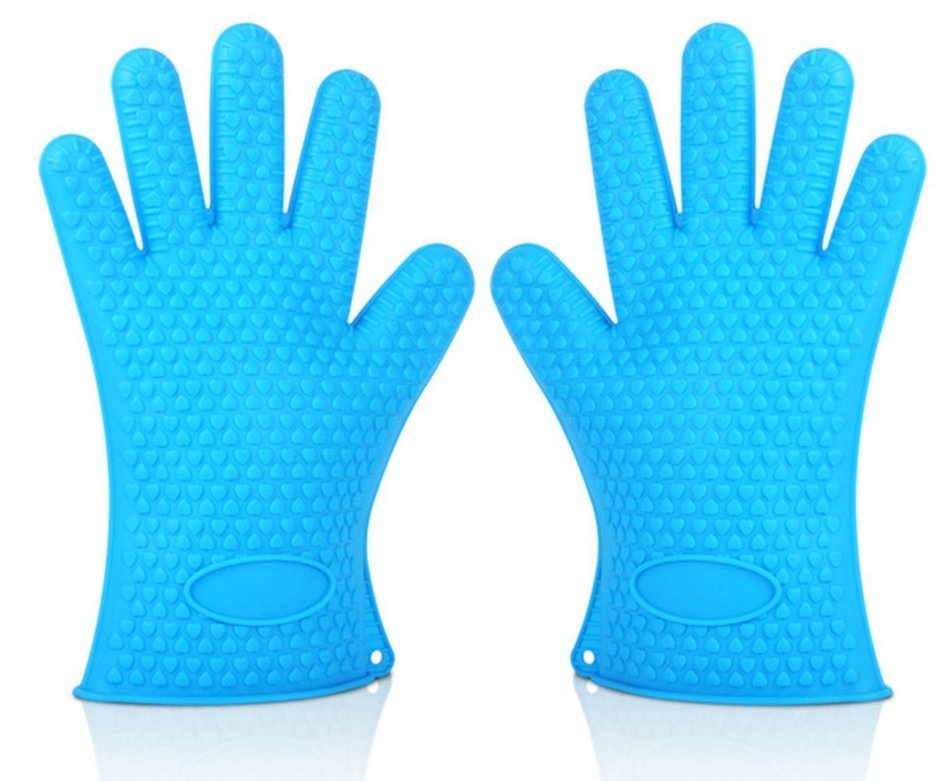 BonNoces Silicone Cooking Grilling Protection Gloves- Heat Resistant- Hand Protection, Kitchen Accessories Great... N3