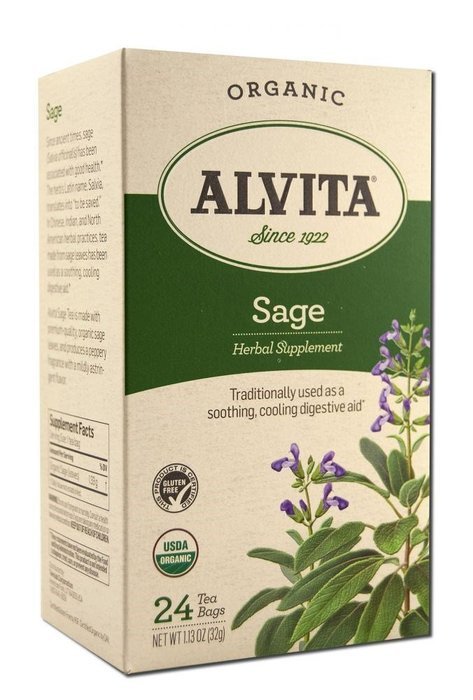 Alvita Sage Tea, Organic, 24 Count