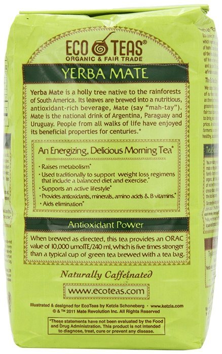 Eco Teas Organic Yerba Mate Unsmoked, Loose, 16-Ounces (Pack of 3) N5