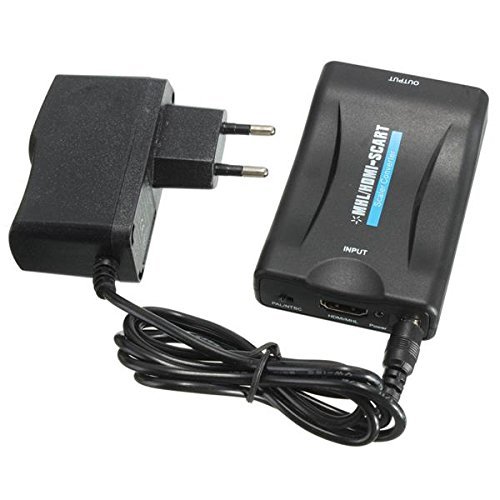 BephaMart 1080P MHL HDMI to SCART Composite Video Converter Stereo Audio Adapter HD For TV DVD N2
