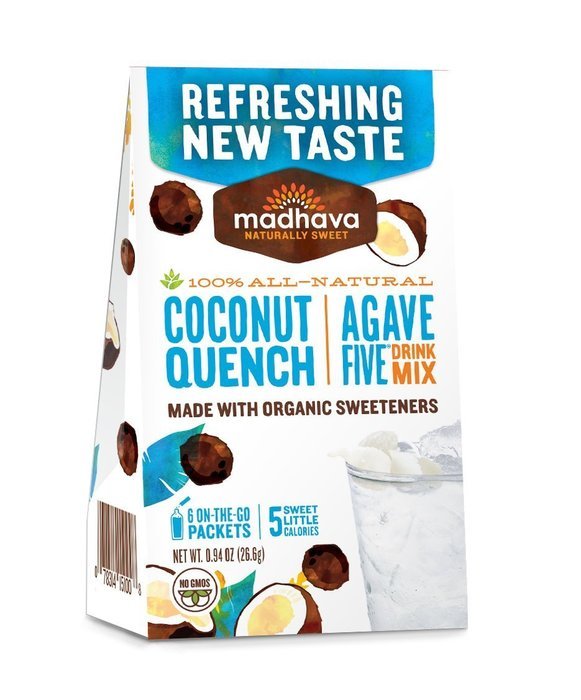 Madhava Gluten Free AgaveFive Iced Tea Drink Mix, Lemonade, (Pack of 6) N6
