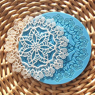 BST Cake Pan Snowflake Silicone Baking Mold, Mold size 5*5 inch, Finished Lace Size 4*4 inch