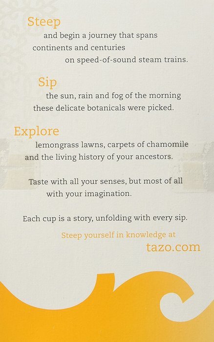 Tazo Wild Sweet Orange Tea 20ct Box N3