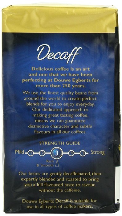 Douwe Egberts Decaf Ground Coffee, Medium Roast, 250-Gram Package (Pack of 3) N4