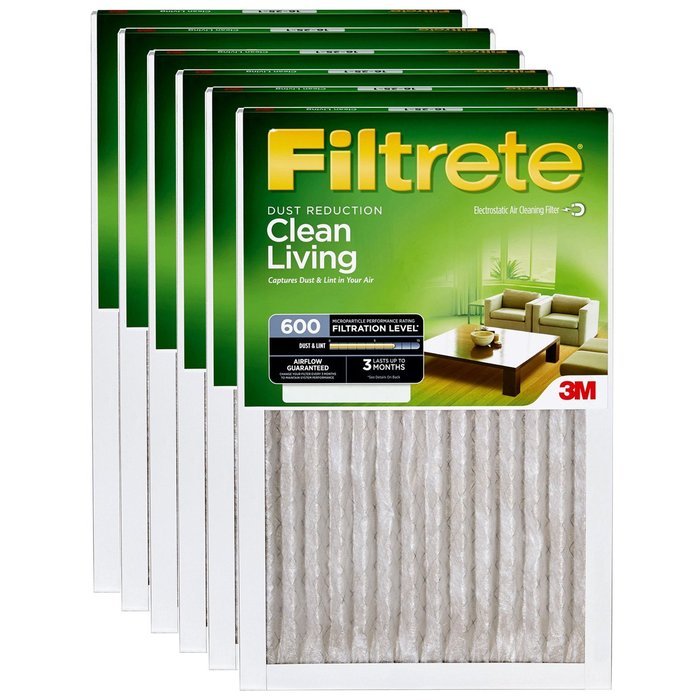20x25x1 3M Filtrete Dust and Pollen Filter (6-Pack)