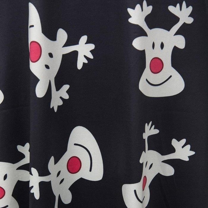 Women Dress,Haoricu Womens Xmas Christmas Printed Party Flared Swing Dress N2