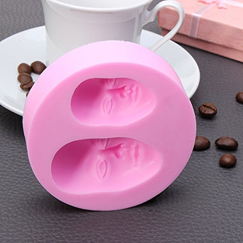 "Human Face Silicone Fondant Mold Chocolate Polymer Clay Mould" shopping N4