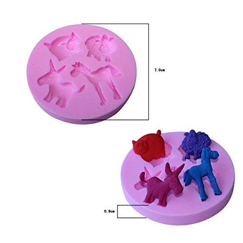 "dipshop Mammals Animals Silicone Fondant Mold Chocolate Polymer Clay Mould" shopping N3