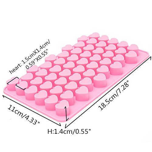 55 Holes Mini Heart Silicone Cake Muffin Chocolate Mold N2
