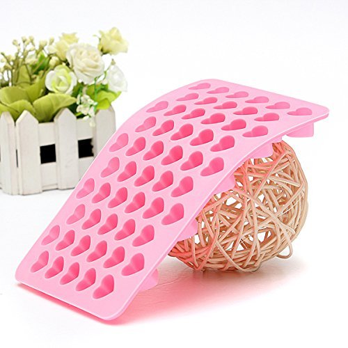 55 Holes Mini Heart Silicone Cake Muffin Chocolate Mold N3