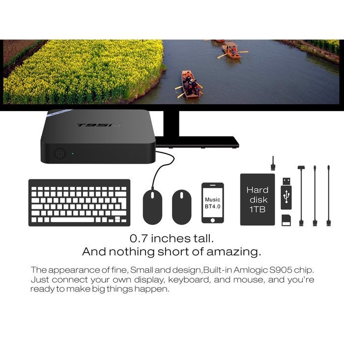 Android 5.1 lollipop tv box Amlogic S905 2gb/8gb support 4k 2k steaming media tv box N5