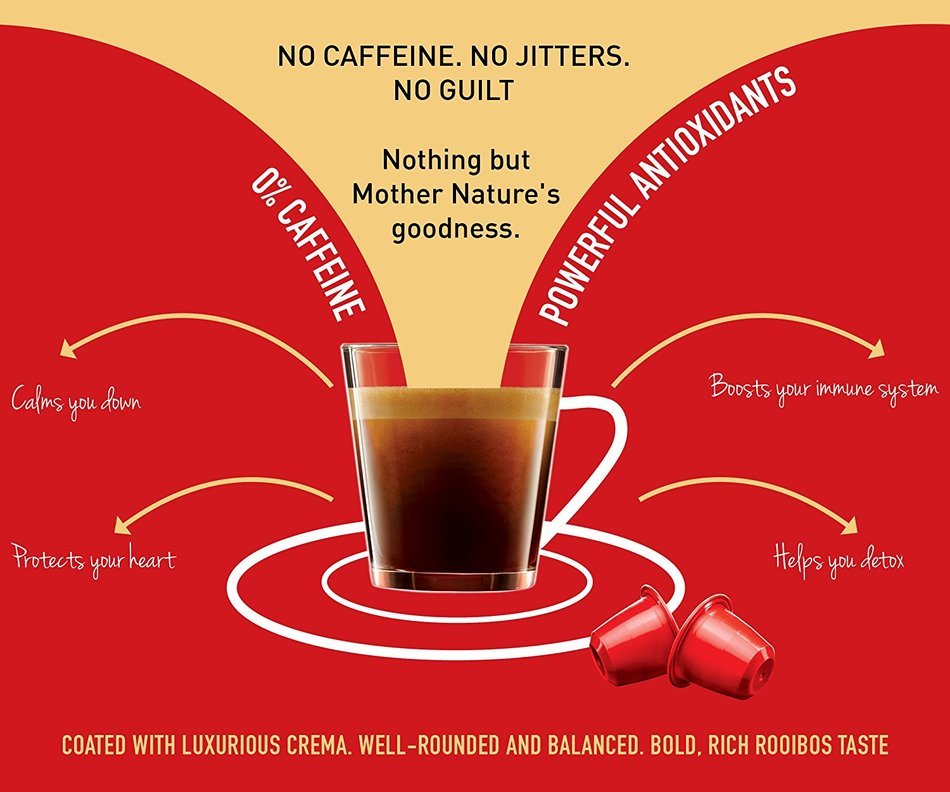 Rooibos Nespresso Capsules. South African Rooibos Tea (1 Box of 10 Capsules) N10