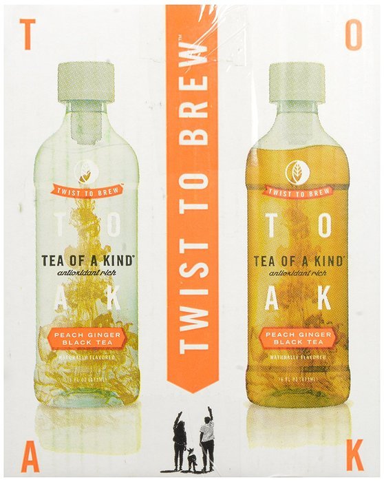 Tea of a Kind Black Tea, Peach Ginger, 16 Ounce (Pack of 12) N2